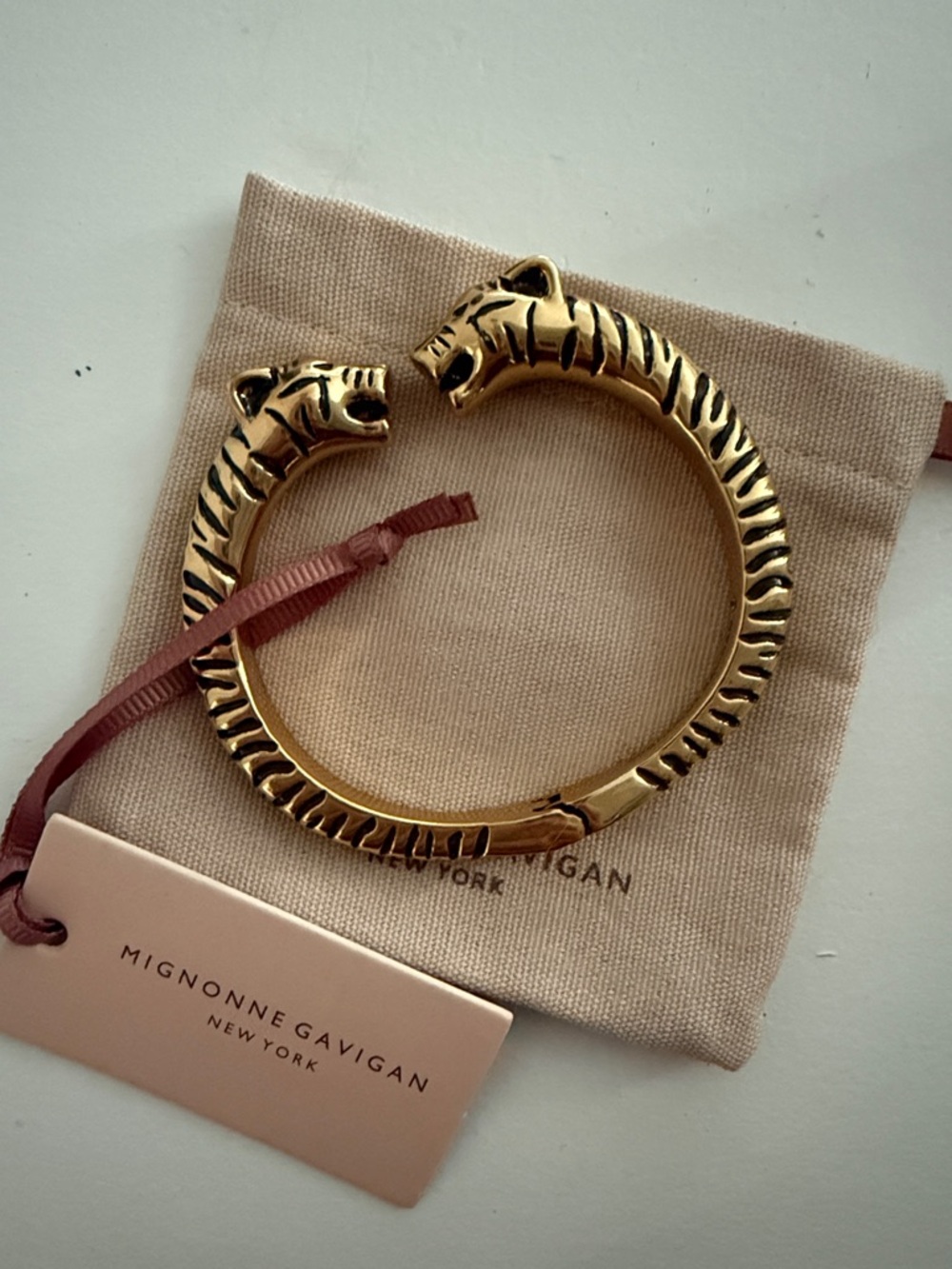 Mignonne Gavigan tiger scuff gold